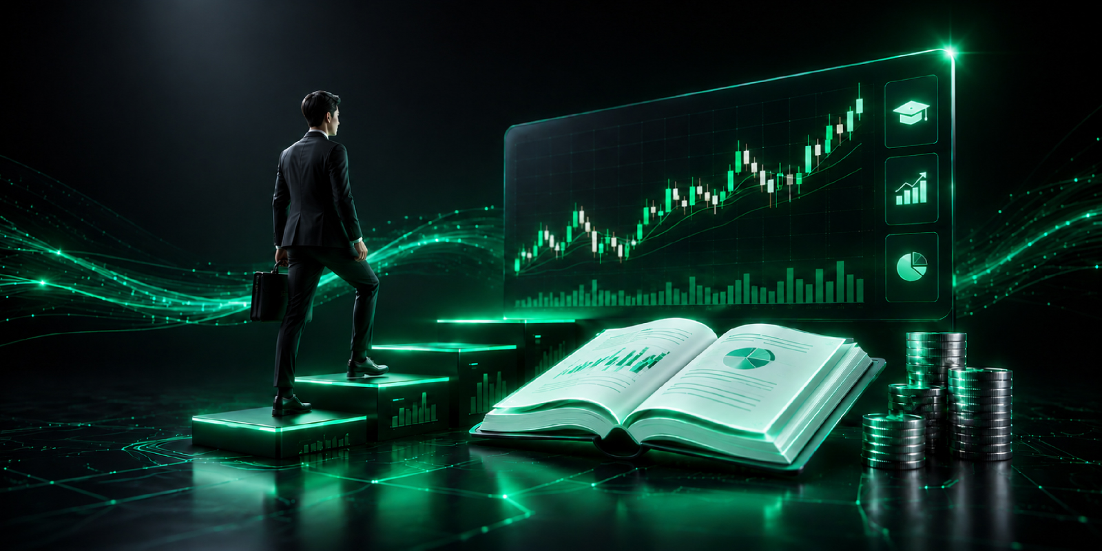 Copy trading on FISG offers beginners four concrete advantages — each of which compounds in value when combined with active learning